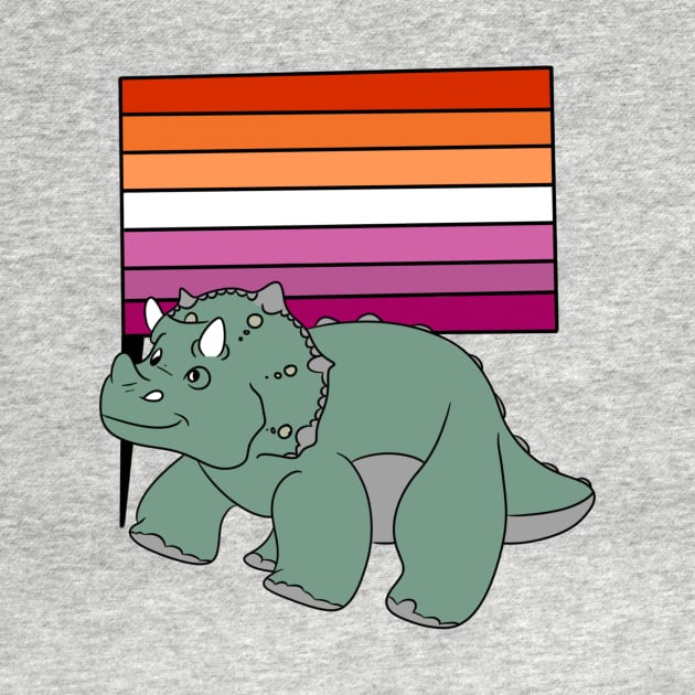 Dinosaur lesbian flag by Walt crystals